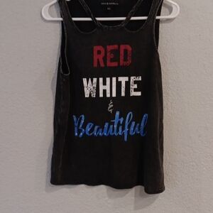Rock & Republic Black Graphic Tank Top